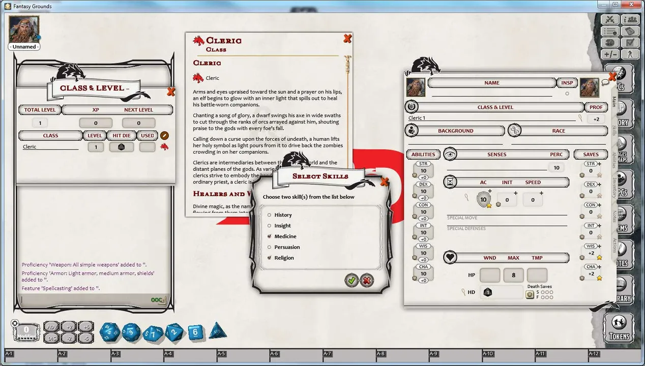 Fantasy Grounds - D&D Cleric Class Pack Screenshot 0