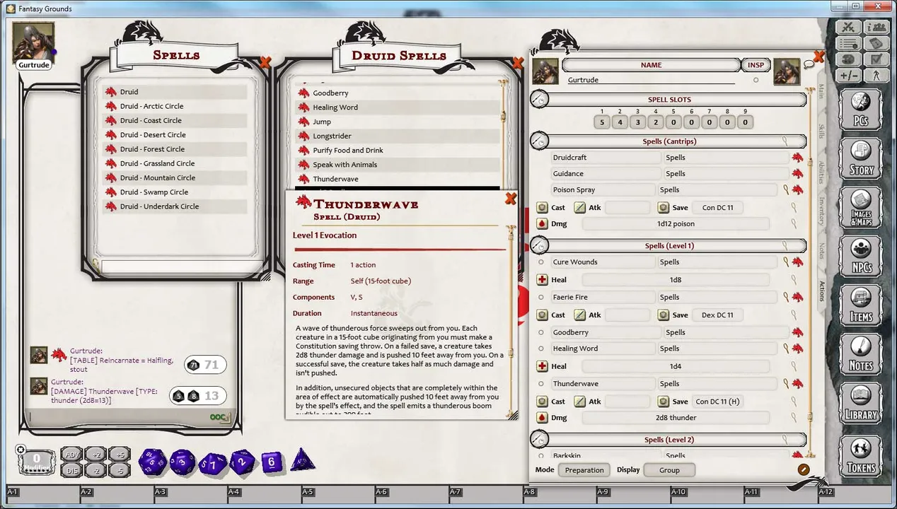Fantasy Grounds - D&D Druid Class Pack Screenshot 3
