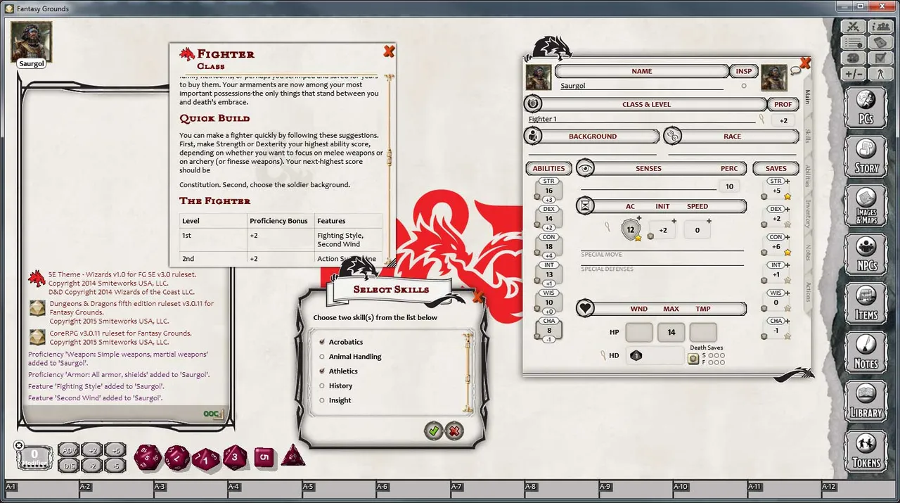 Fantasy Grounds - D&D Fighter Class Pack Screenshot 2