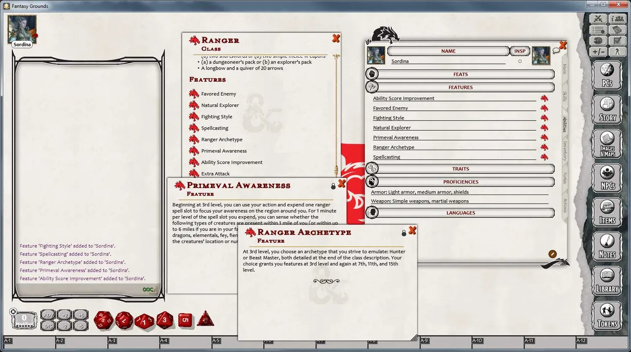Fantasy Grounds - D&D Ranger Class Pack Screenshot 2
