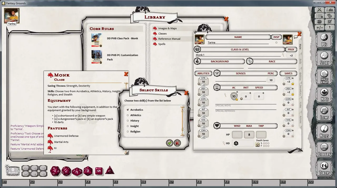 Fantasy Grounds - D&D Monk Class Pack Screenshot 1