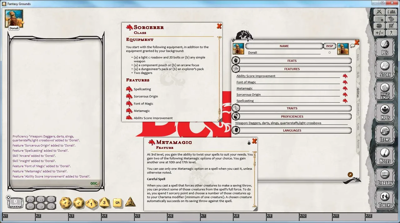 Fantasy Grounds - D&D Sorcerer Class Pack Screenshot 2