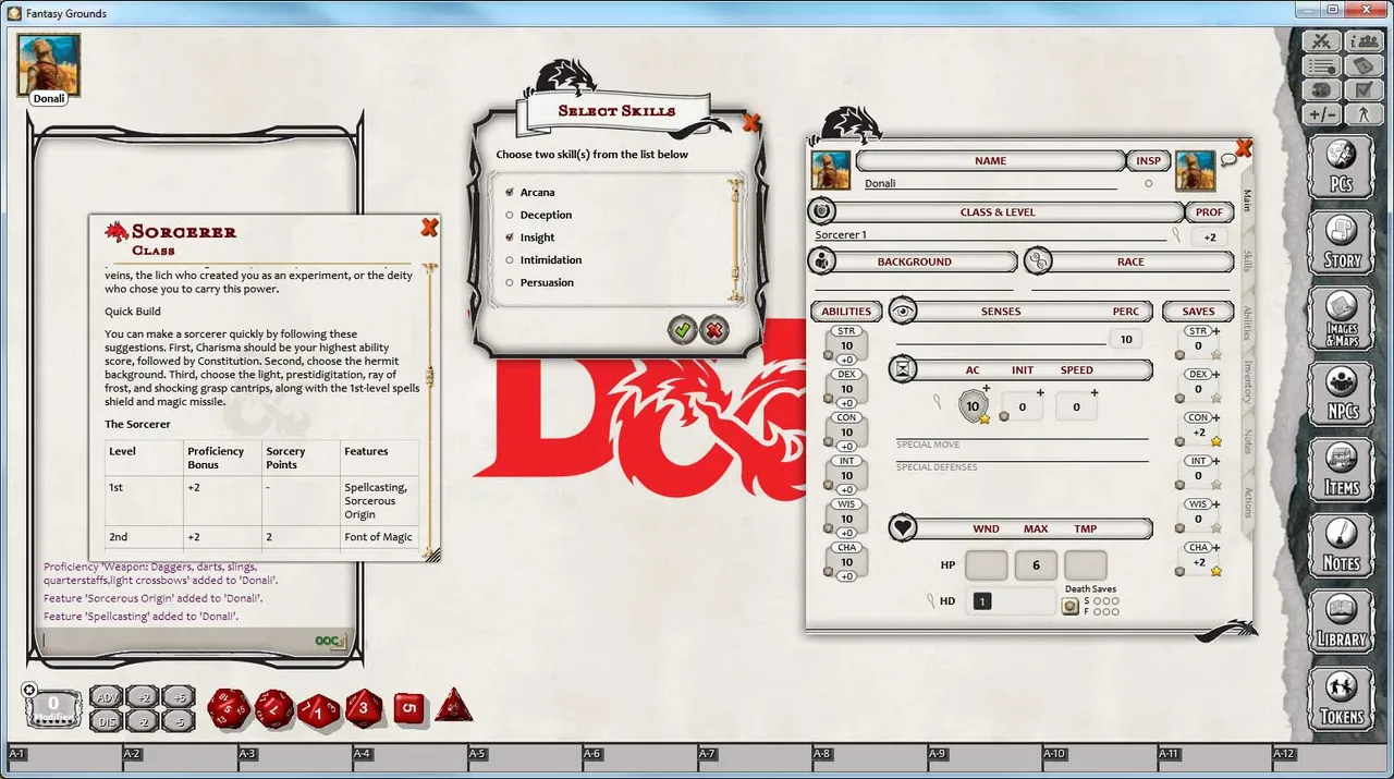 Fantasy Grounds - D&D Sorcerer Class Pack Screenshot 1