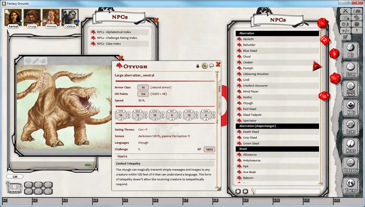 Fantasy Grounds - D&D Monster Manual Screenshot 1