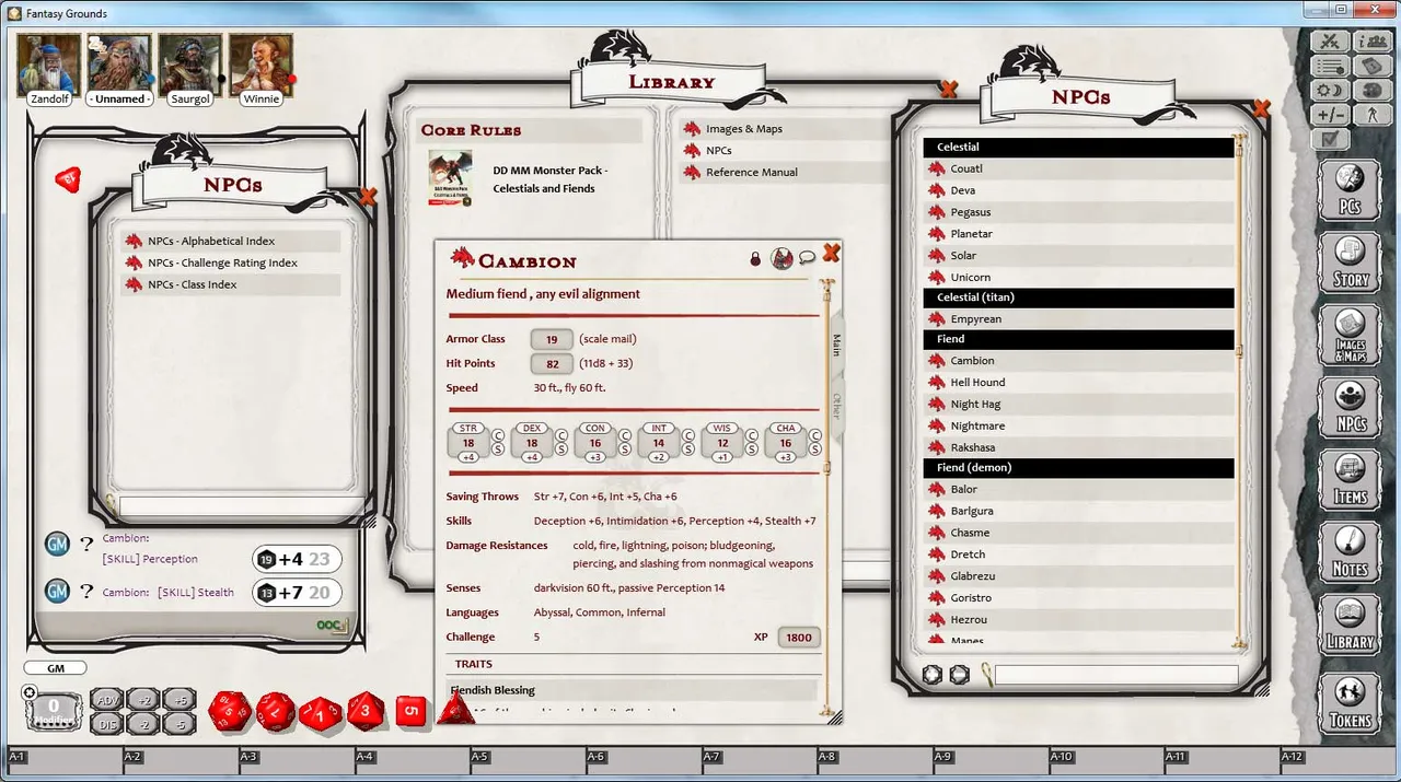 Fantasy Grounds - D&D Monster Pack - Celestials & Fiends Screenshot 2