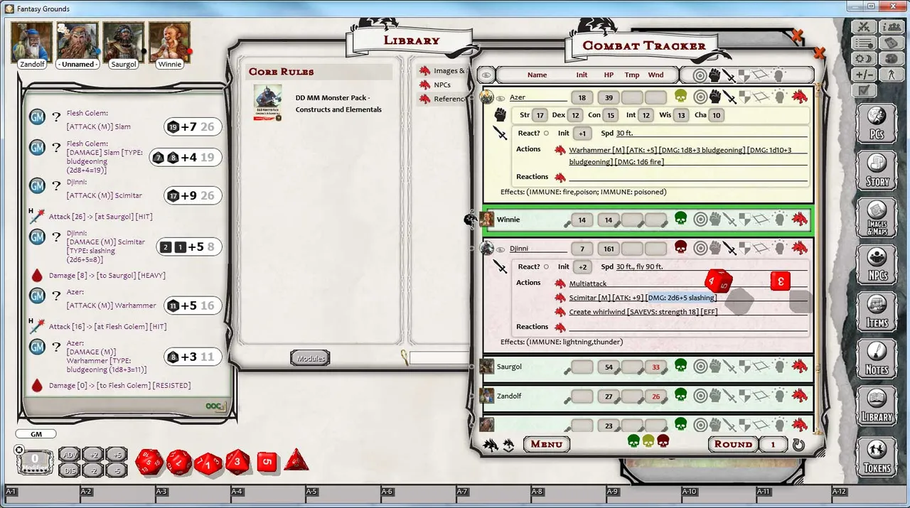 Fantasy Grounds - D&D Monster Pack - Constructs & Elementals Screenshot 2