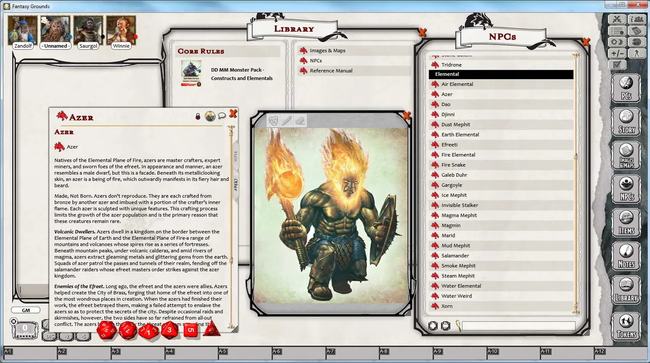 Fantasy Grounds - D&D Monster Pack - Constructs & Elementals Screenshot 3