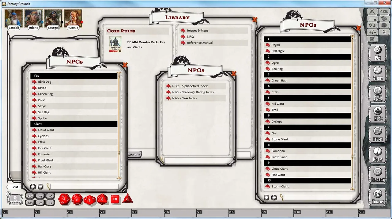 Fantasy Grounds - D&D Monster Pack - Fey & Giants Screenshot 1