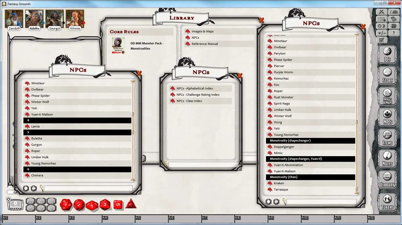 Fantasy Grounds - D&D Monster Pack - Monstrosities Screenshot 1