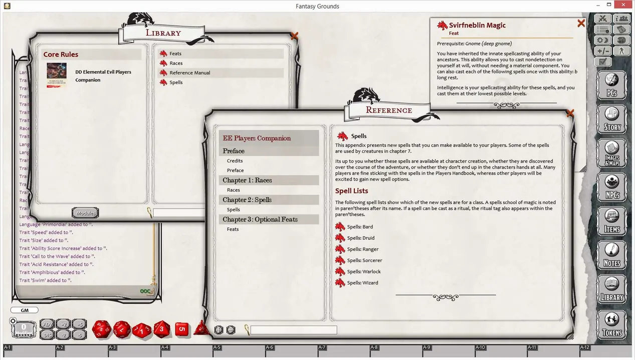 Fantasy Grounds - D&D Elemental Evil Player's Companion Screenshot 0