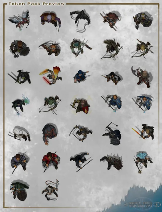 Fantasy Grounds - Top Down Tokens - Heroic 6 Screenshot 0
