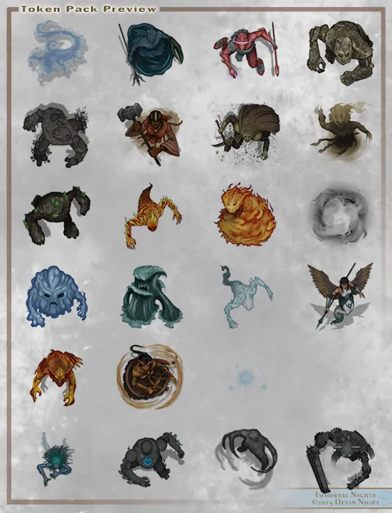 Fantasy Grounds - Top Down Tokens - Elementals Screenshot 0
