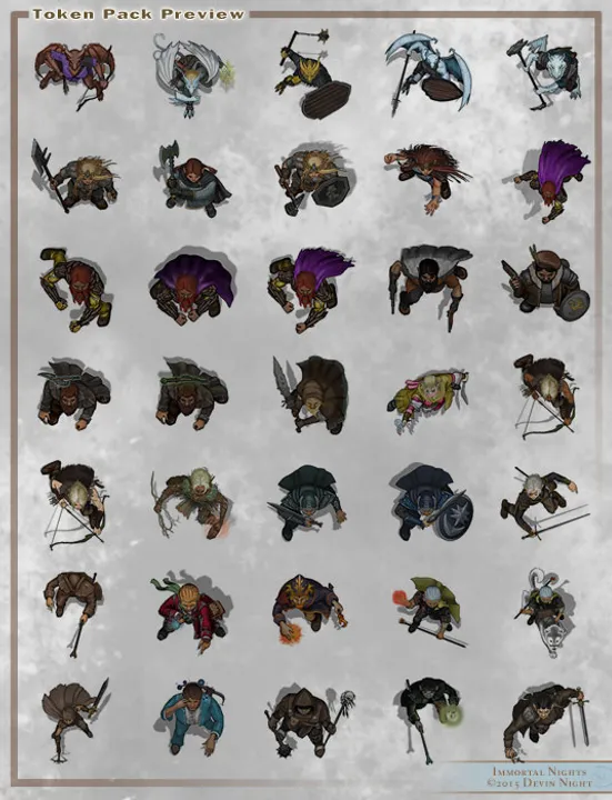 Fantasy Grounds - Top-Down Tokens - Heroic 8 Screenshot 1