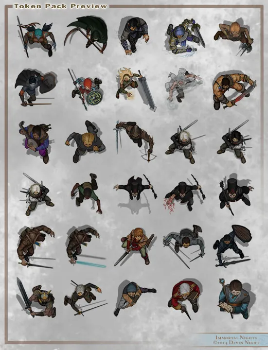 Fantasy Grounds - Top-Down Tokens - Heroic 7 Screenshot 0