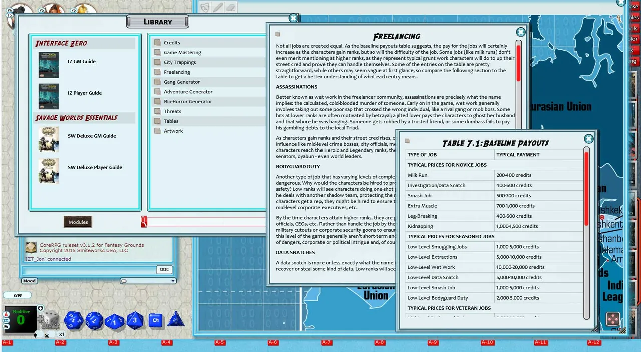 Fantasy Grounds - Interface Zero 2.0 for Savage Worlds Screenshot 5