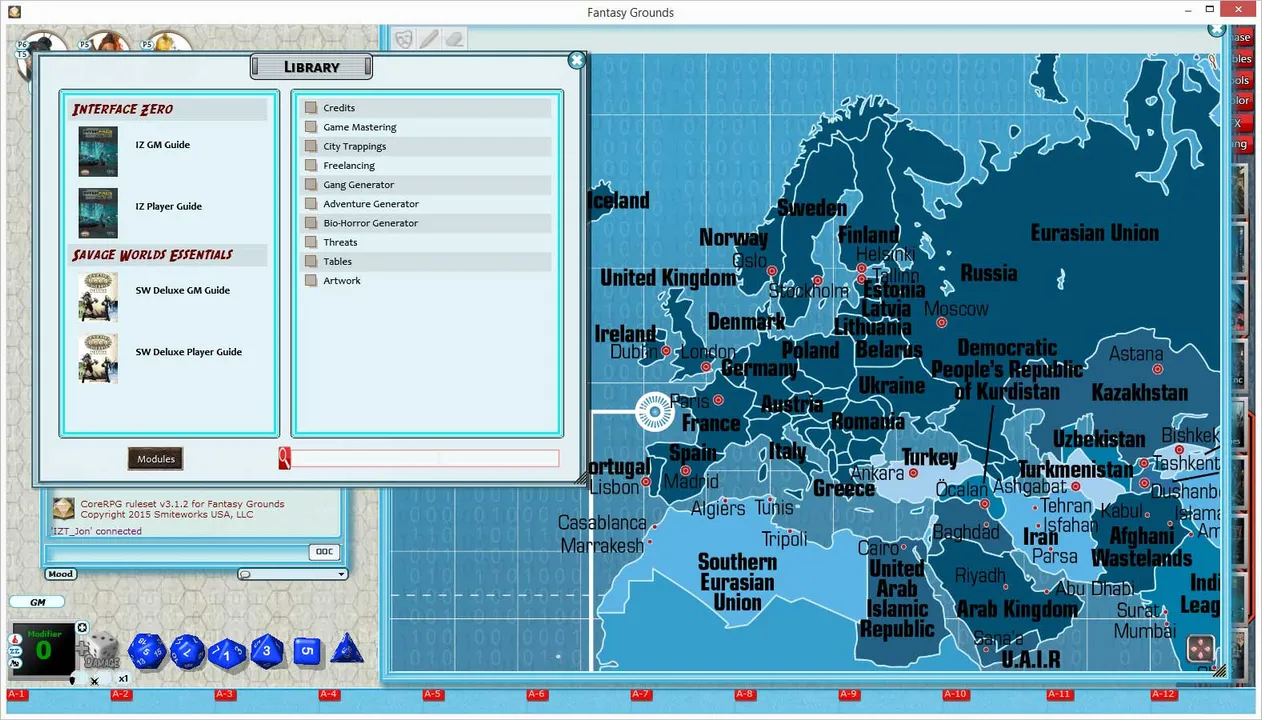 Fantasy Grounds - Interface Zero 2.0 for Savage Worlds Screenshot 7