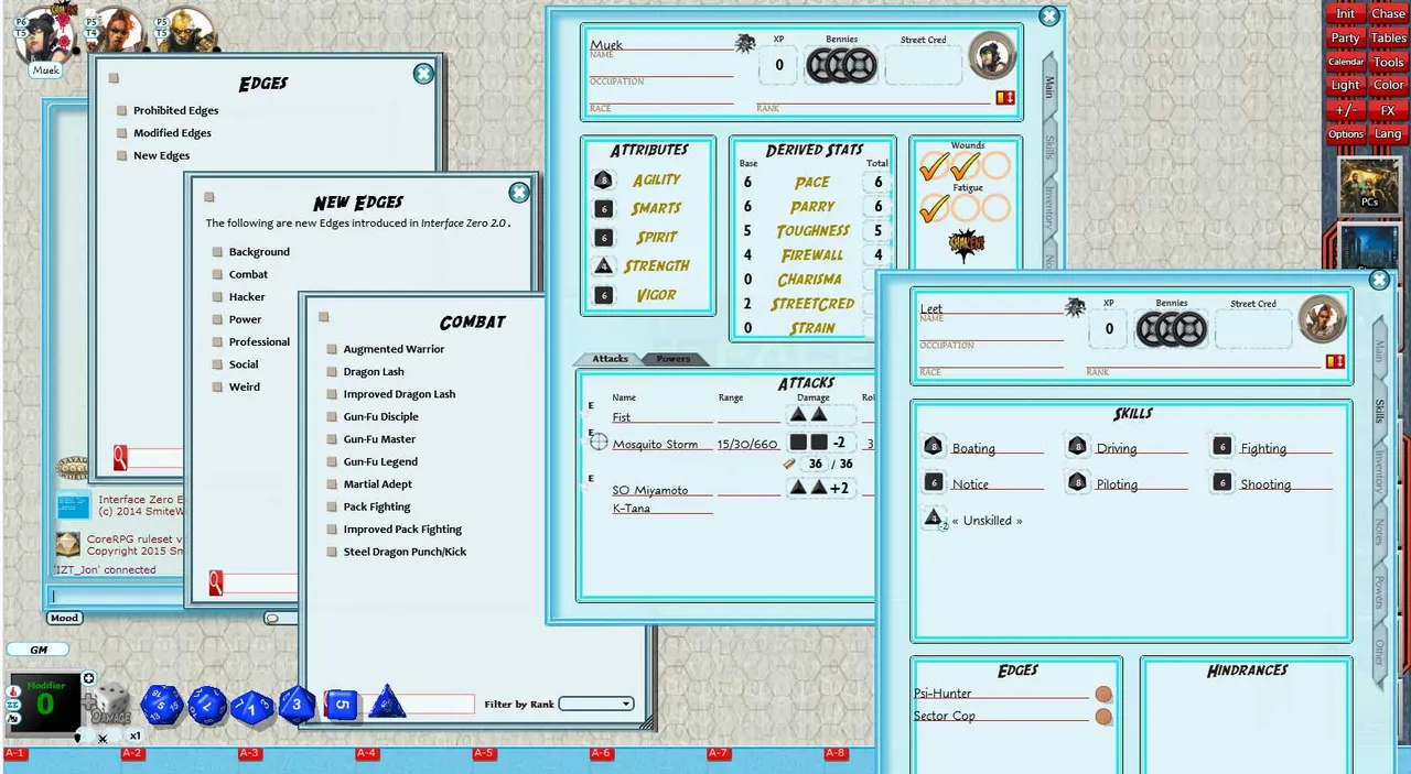 Fantasy Grounds - Interface Zero 2.0 for Savage Worlds Screenshot 2