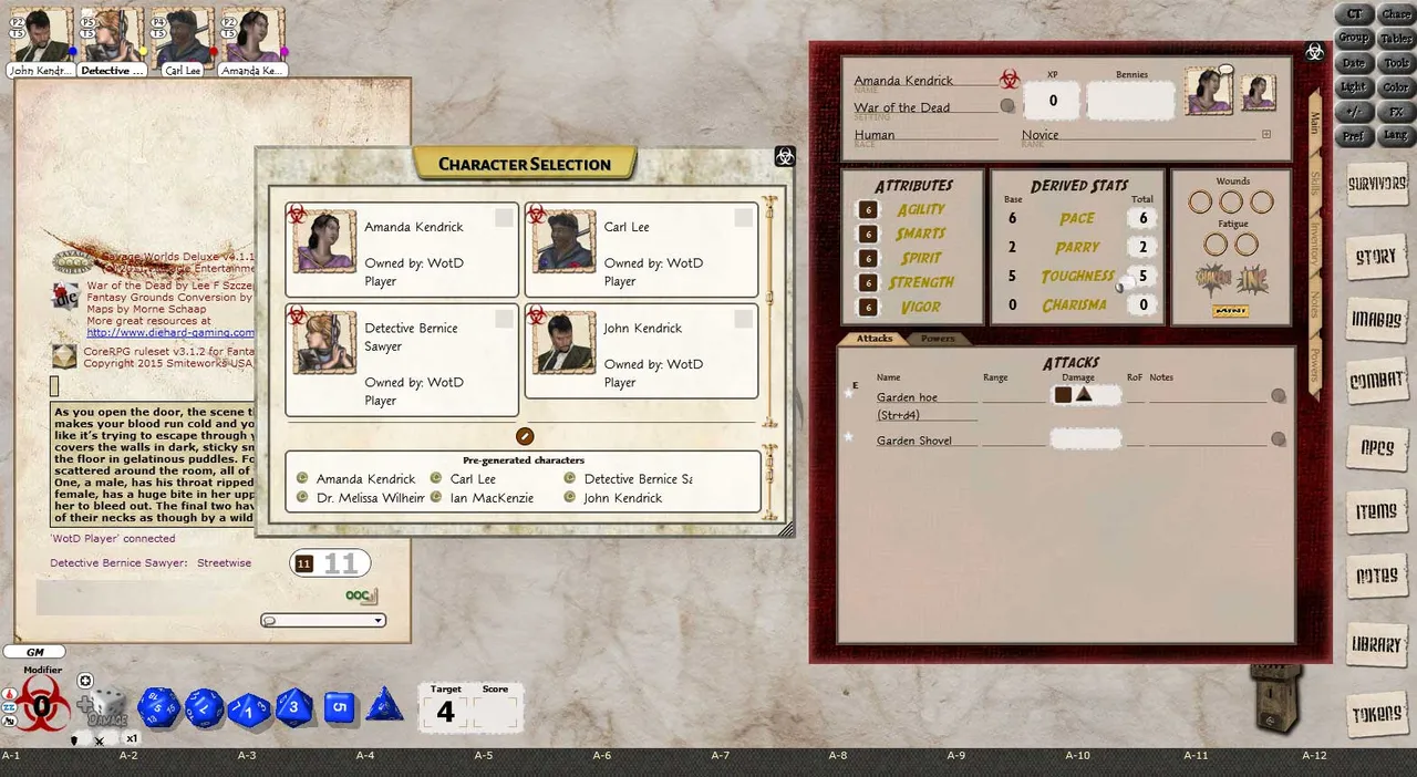 Fantasy Grounds - War of the Dead Chapter 1 for Savage Worlds Screenshot 2
