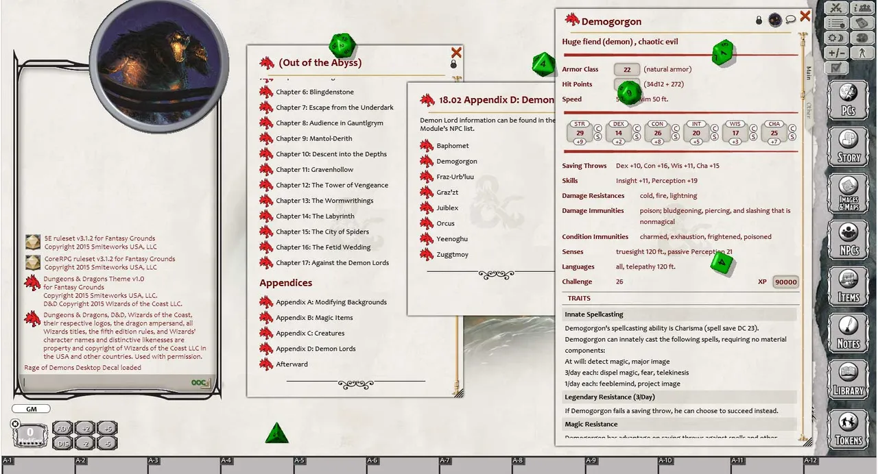 Fantasy Grounds - D&D Rage of Demons: Out of the Abyss Screenshot 2