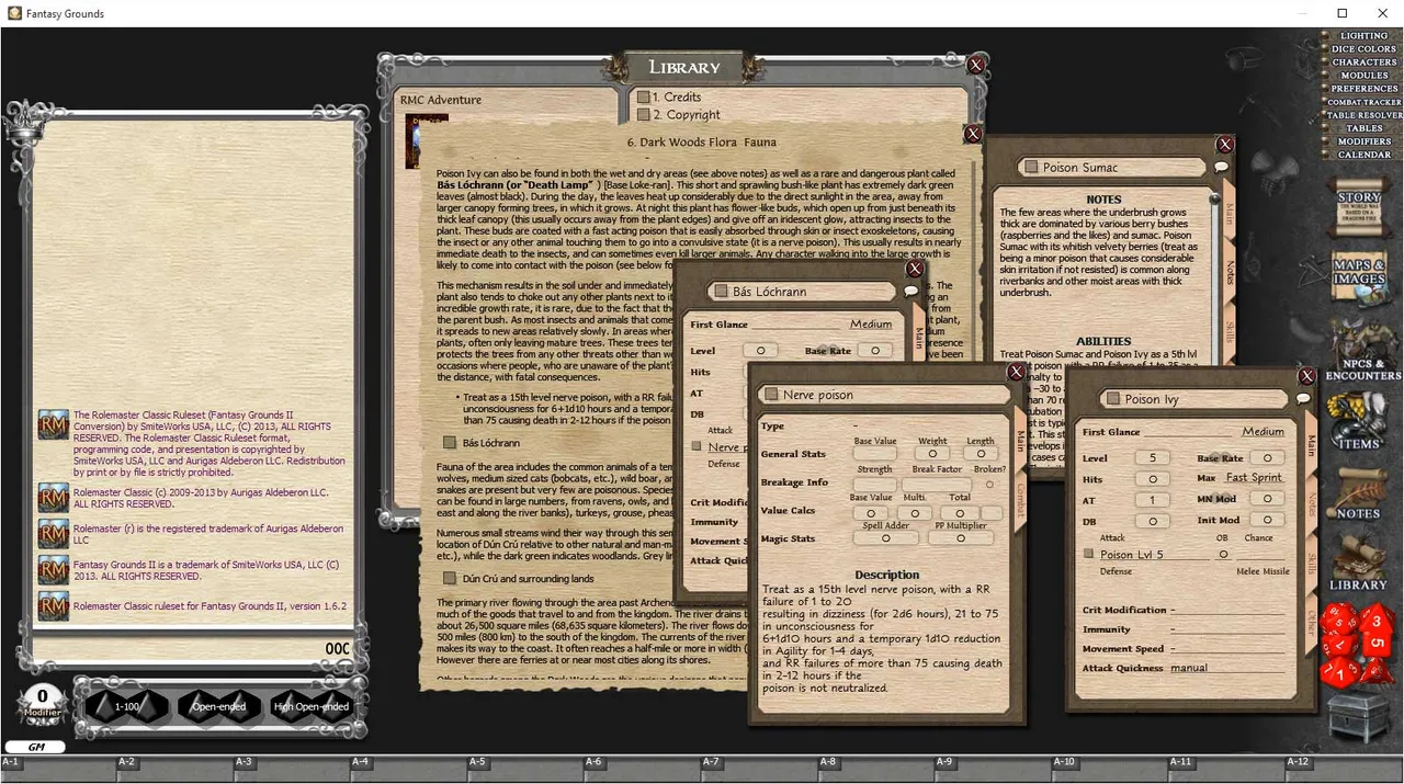 Fantasy Grounds - Rolemaster Classic: Dún Crú Screenshot 1