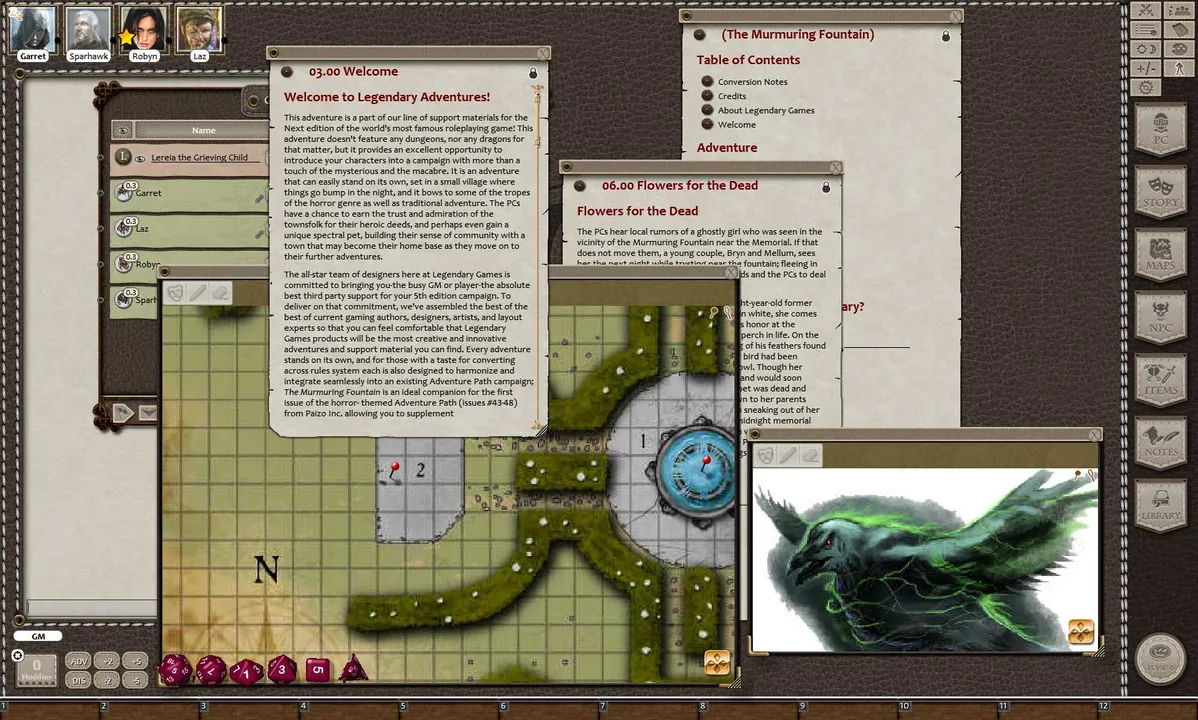 Fantasy Grounds - 5E: The Murmuring Fountain Screenshot 1