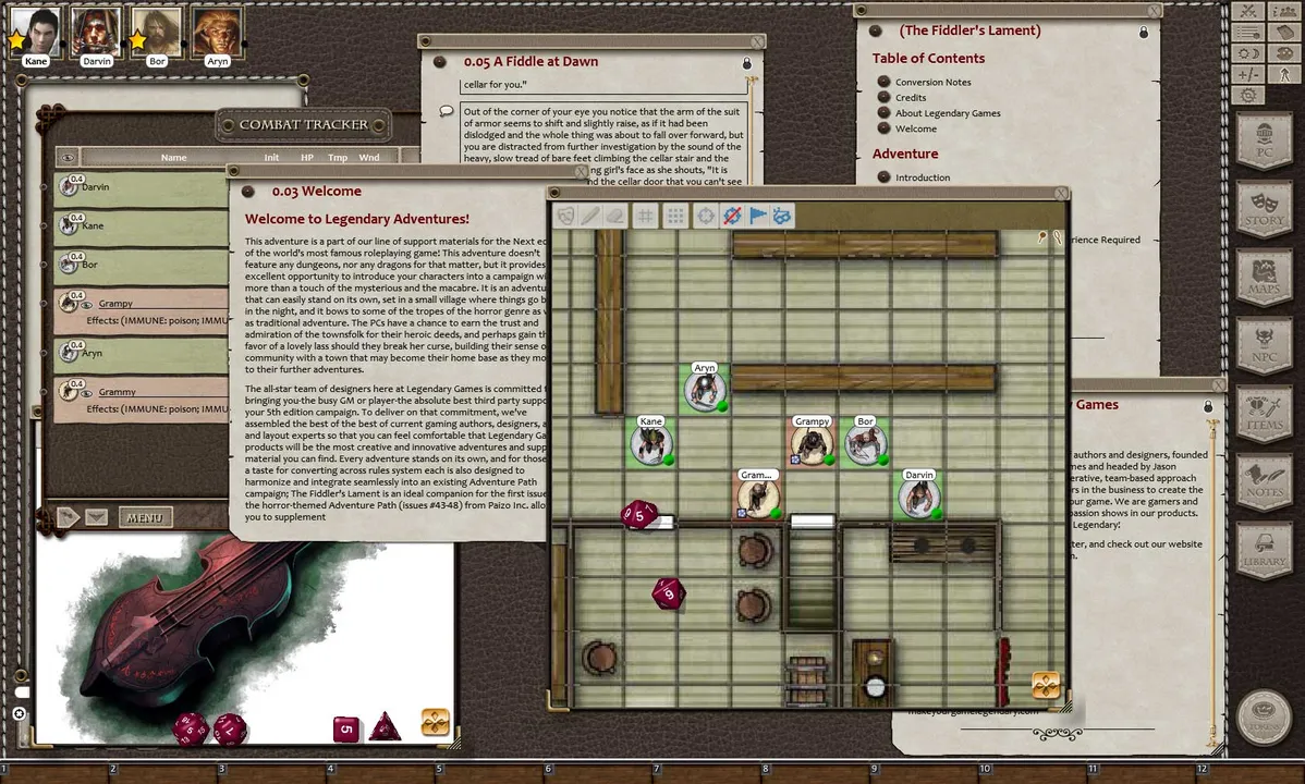 Fantasy Grounds - 5E: The Fiddler's Lament Screenshot 1