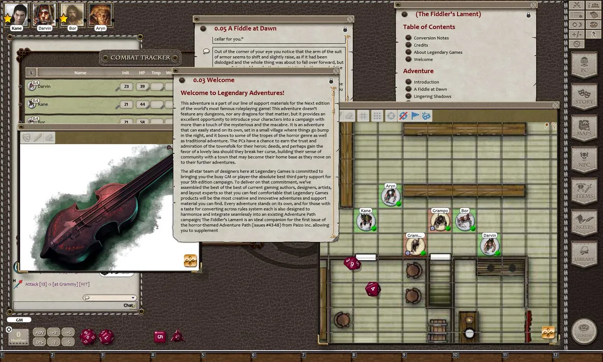 Fantasy Grounds - 5E: The Fiddler's Lament Screenshot 0