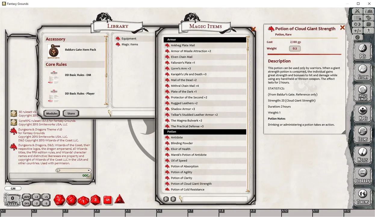Fantasy Grounds - Baldur's Gate: Enhanced Edition Item Pack Screenshot 0