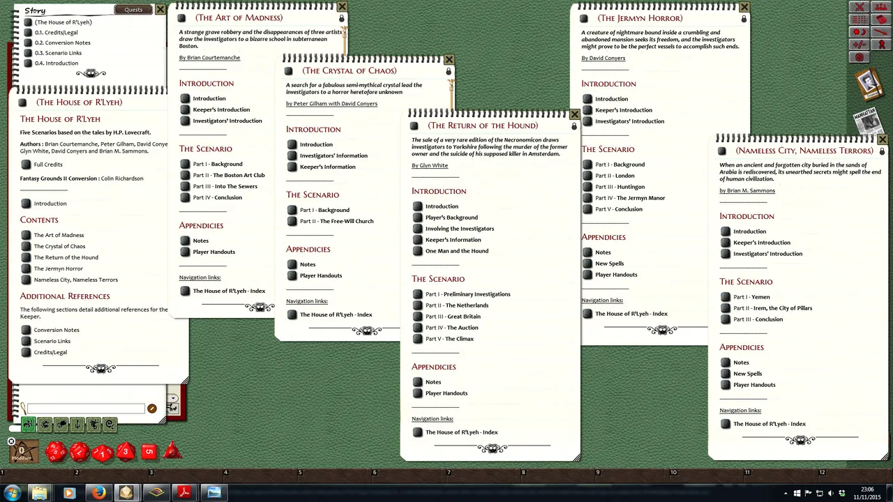 Fantasy Grounds - Call of Cthulhu: The House of R'lyeh Screenshot 1
