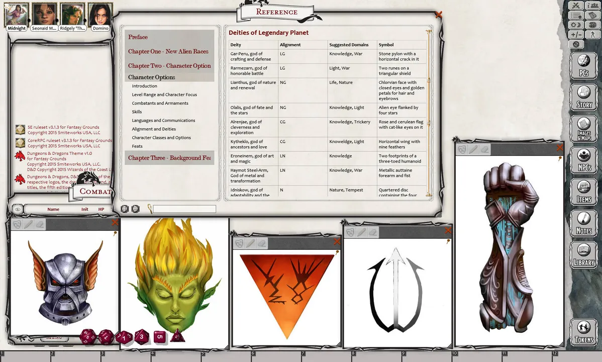 Fantasy Grounds - 5E: Legendary Planet Player's Guide Screenshot 1