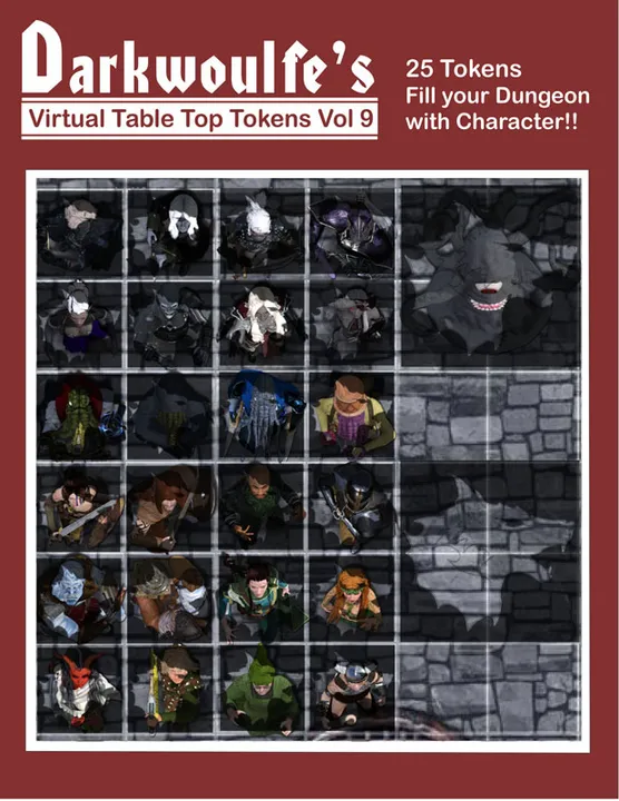 Fantasy Grounds - Top-Down Tokens - Darkwoulfe's Token Pack Vol 9 Screenshot 0