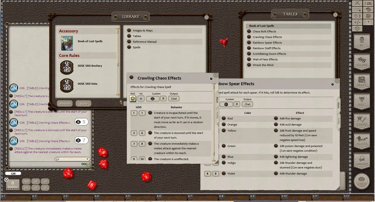 Fantasy Grounds - 5E: Book of Lost Spells (Fifth Edition) Screenshot 4