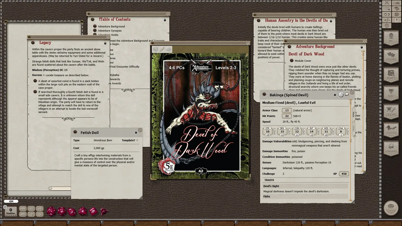 Fantasy Grounds - 5E: Devil of Dark Wood Screenshot 0
