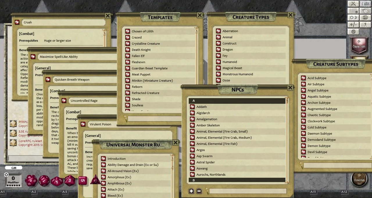 Fantasy Grounds - Tome of Horrors 4 - PFRPG Screenshot 1