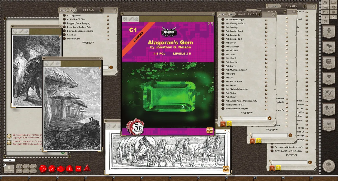 Fantasy Grounds - 5E: Alagoran's Gem Screenshot 2