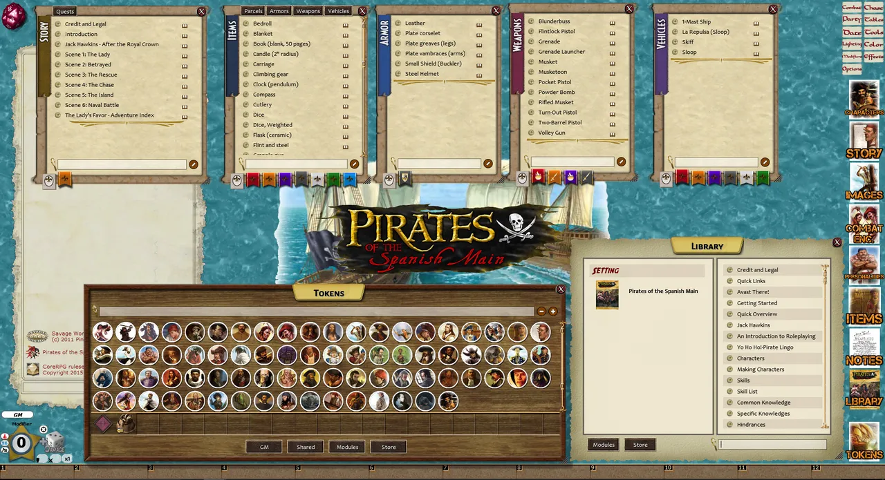 Fantasy Grounds - Savage Worlds Setting: Pirates Screenshot 2