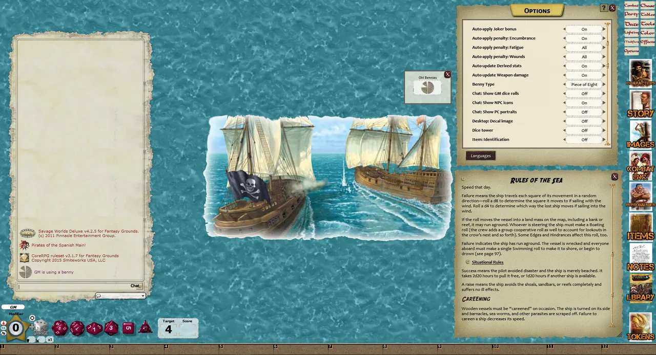 Fantasy Grounds - Savage Worlds Setting: Pirates Screenshot 3