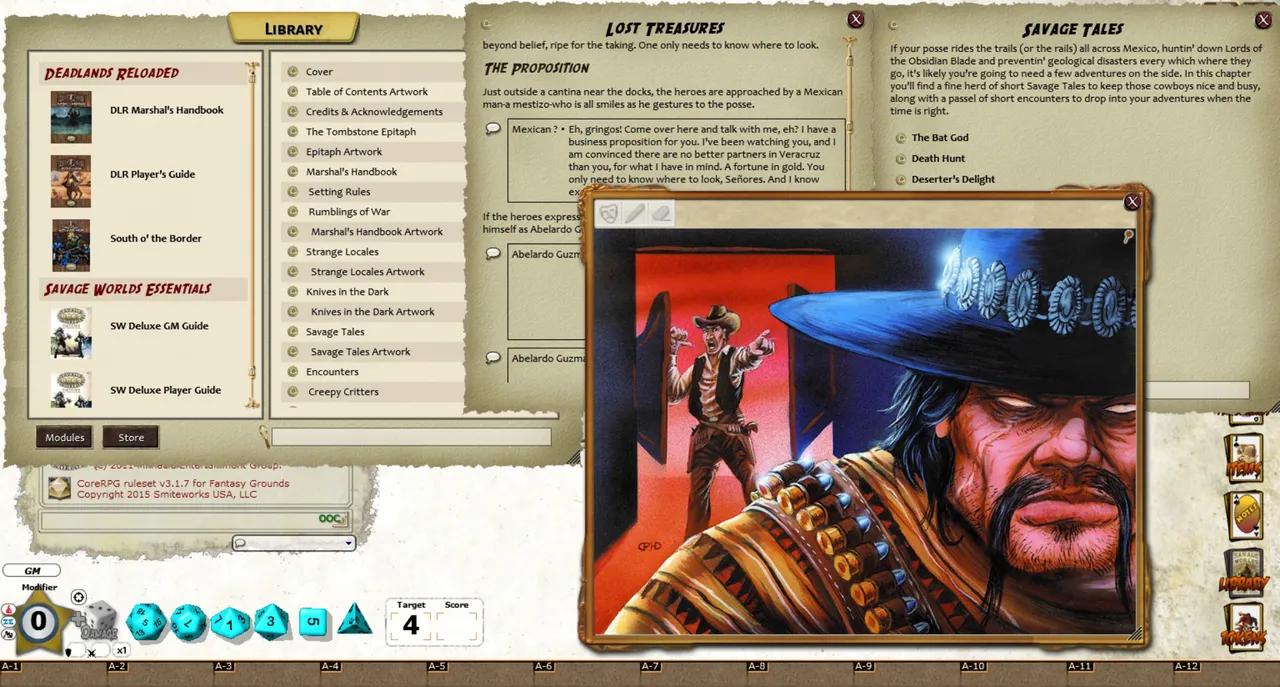 Fantasy Grounds - Deadlands: South 'o The Border Trail Guide Screenshot 3