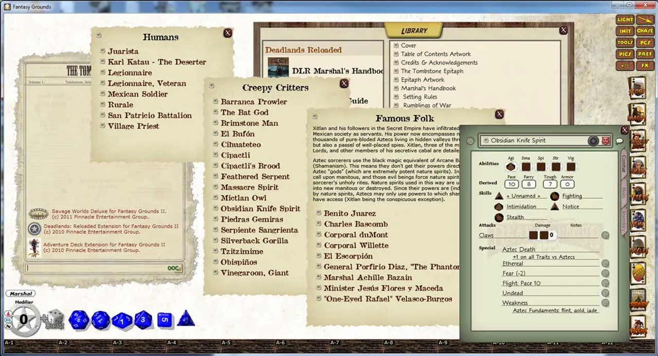 Fantasy Grounds - Deadlands: South 'o The Border Trail Guide Screenshot 2