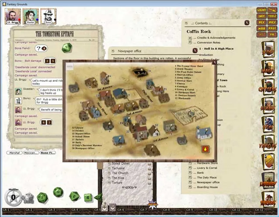 Fantasy Grounds - Deadlands Reloaded: Coffin Rock Screenshot 1