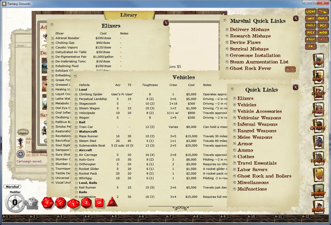 Fantasy Grounds - Deadlands: The 1880 Smith & Robards Catalog Screenshot 0