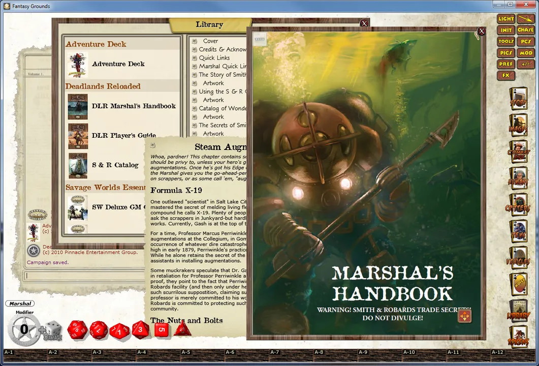 Fantasy Grounds - Deadlands: The 1880 Smith & Robards Catalog Screenshot 2