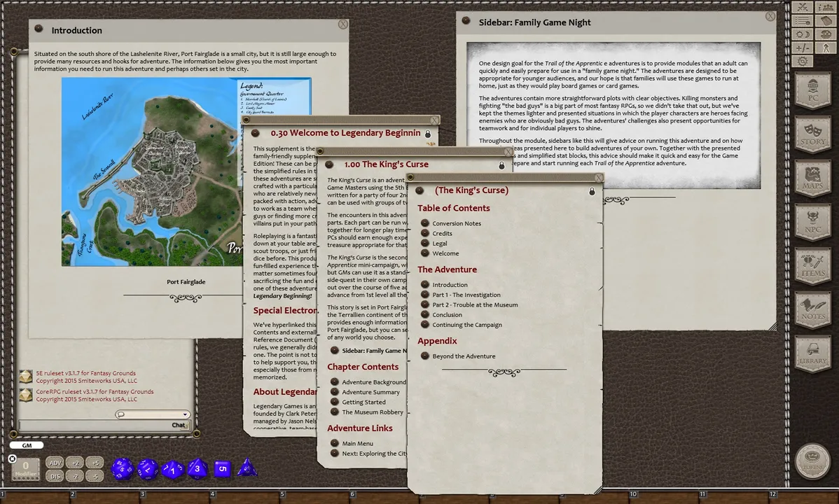Fantasy Grounds - Trail of the apprentice: The King's Curse Screenshot 2