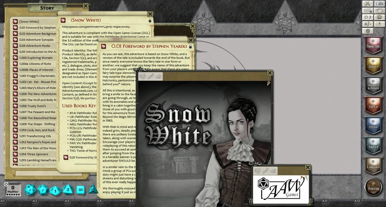 Fantasy Grounds - Snow White (PFRPG) Screenshot 0