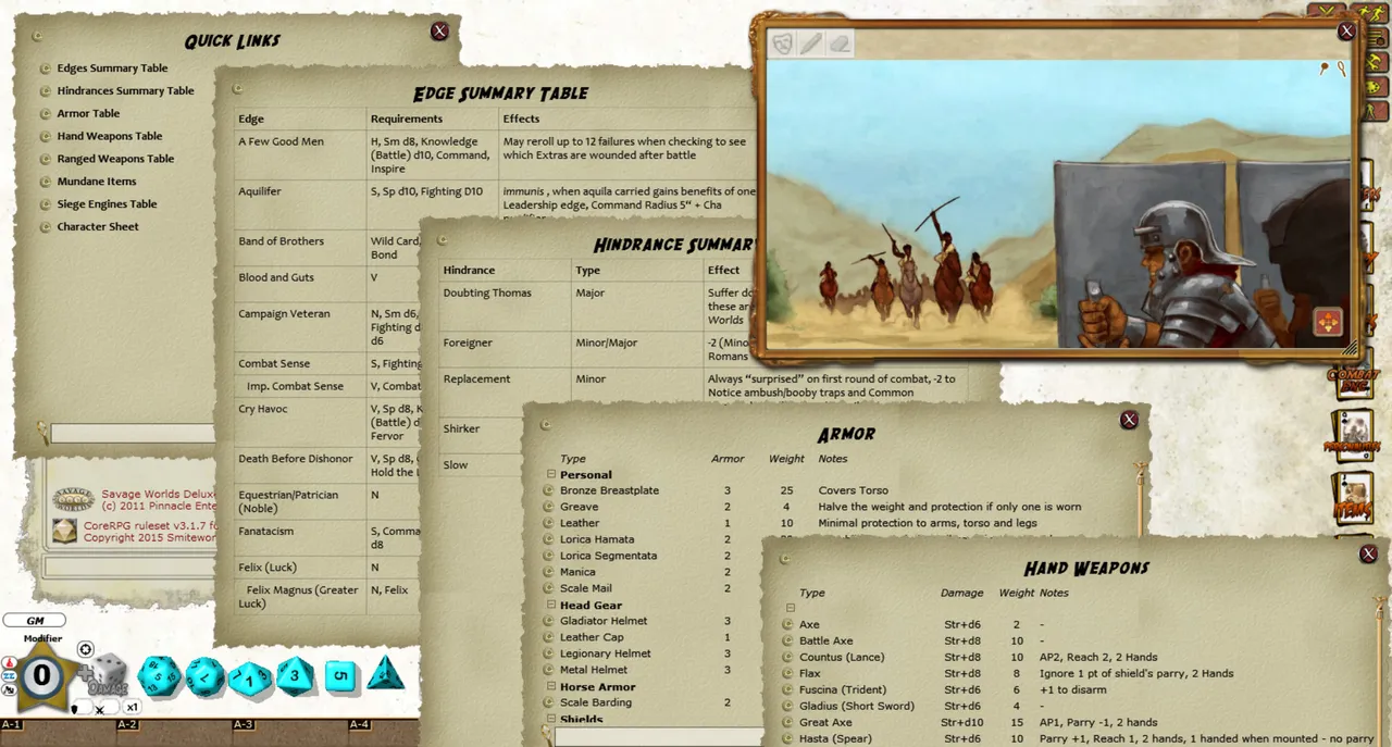 Fantasy Grounds - Weird Wars Rome (Savage Worlds) Screenshot 2