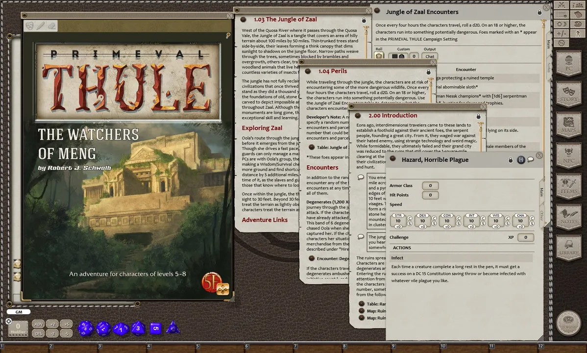 Fantasy Grounds - Primeval Thule: Watchers of Meng (5E) Screenshot 1