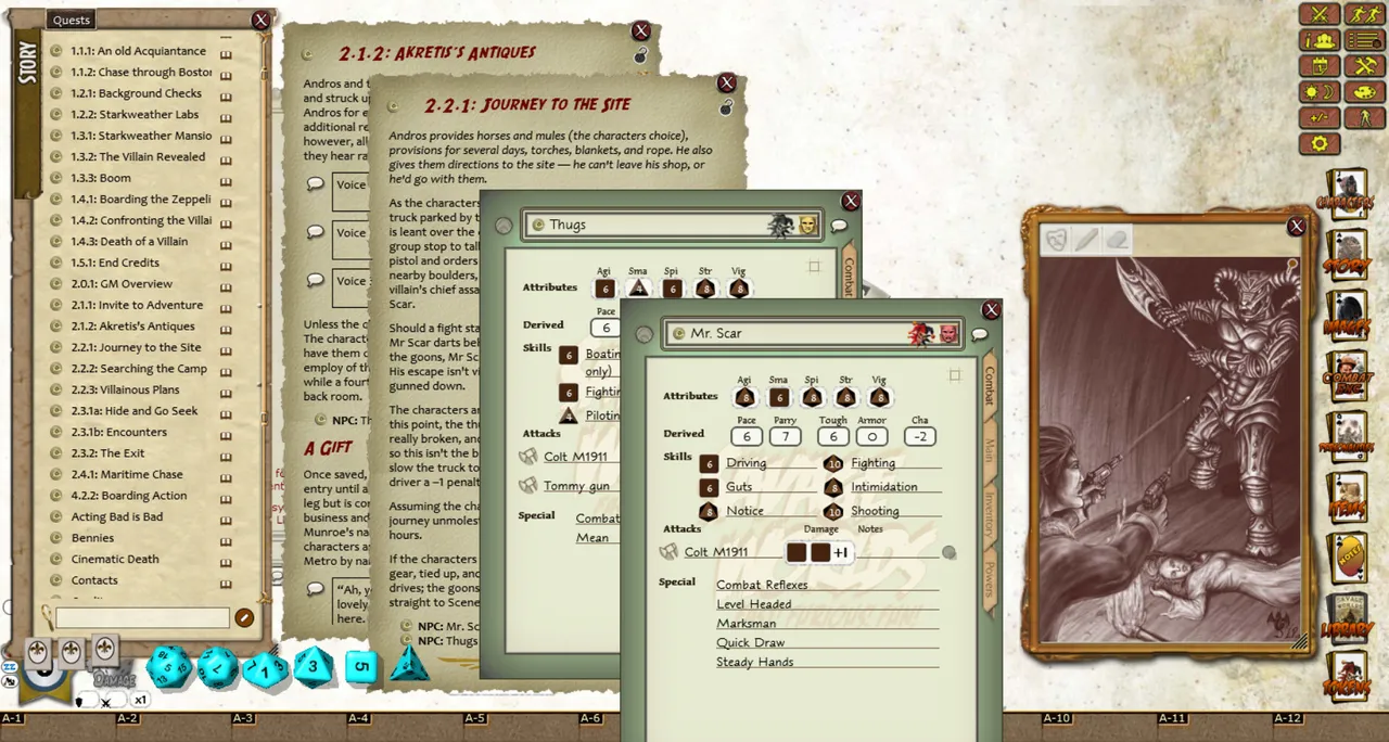Fantasy Grounds - Daring Tales of Adventure #01 - To End All Wars & Chaos on Crete (Savage Worlds) Screenshot 0