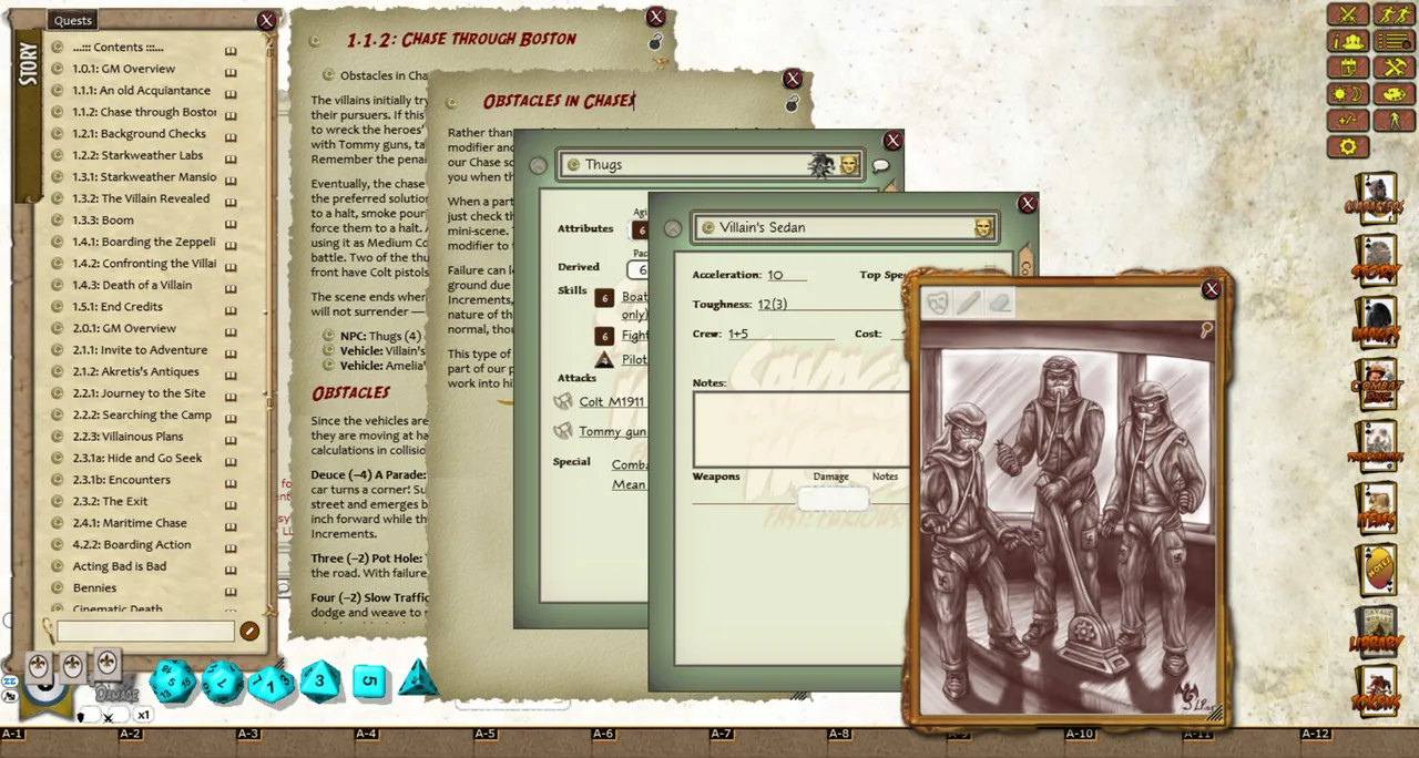 Fantasy Grounds - Daring Tales of Adventure #01 - To End All Wars & Chaos on Crete (Savage Worlds) Screenshot 2