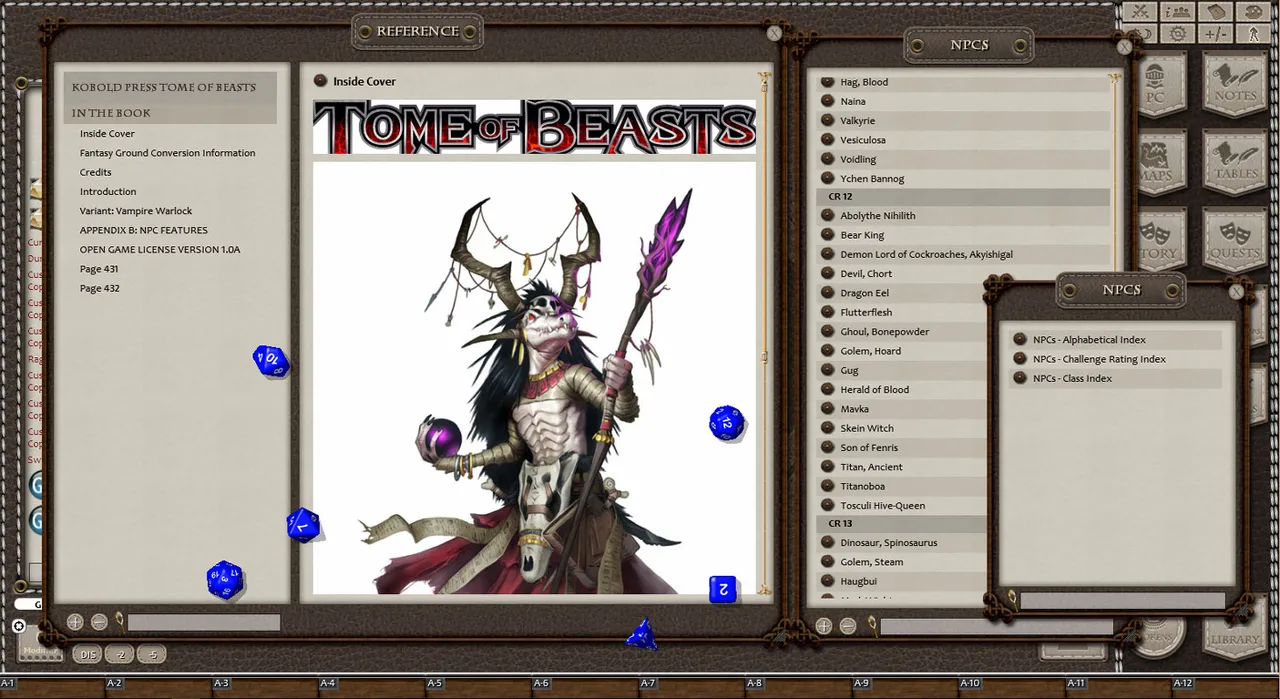 Fantasy Grounds - 5E: Tome of Beasts Screenshot 1