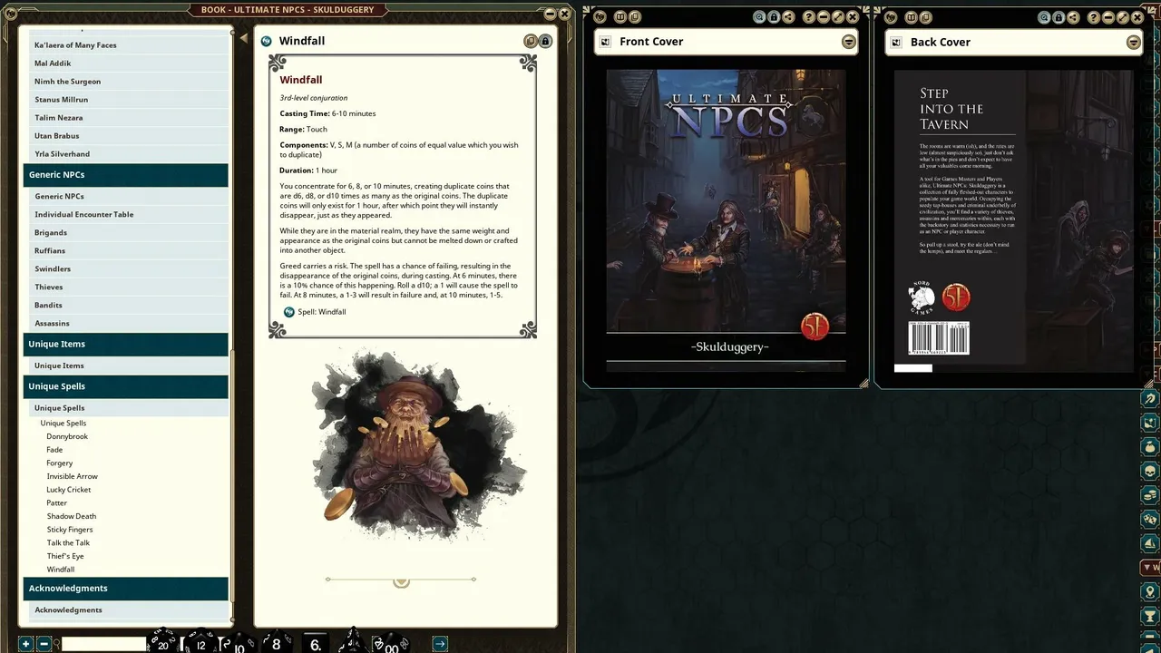 Fantasy Grounds - Ultimate NPCs: Skulduggery (5E) Screenshot 4